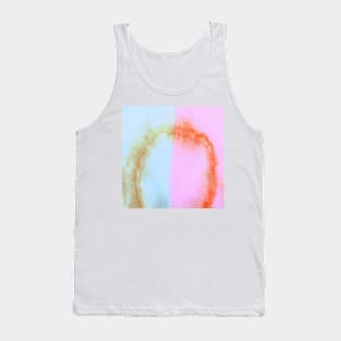 Pink blue watercolor abstract handp Tank Top